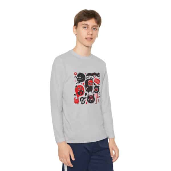 Monsters Set Youth Long Sleeve Competitor Tee - Image 7