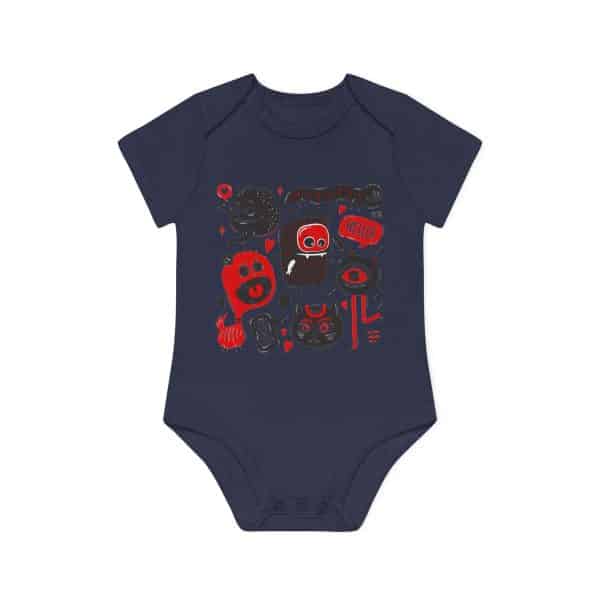 Monsters Set Baby Organic Short Sleeve Bodysuit - Image 14