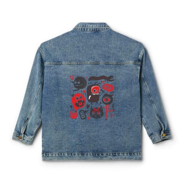 Monsters Set Women's Denim Jacket - Image 2