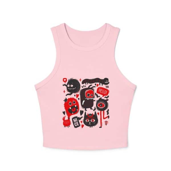 Monsters Set Women's Micro Rib Racer Tank Top - Image 21