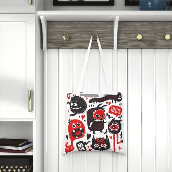 Monsters Set Shoulder Tote Bag (AOP) - Image 5