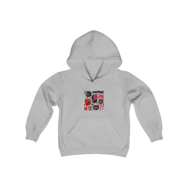 Monsters Set Youth Heavy Blend Hooded Sweatshirt - Image 5