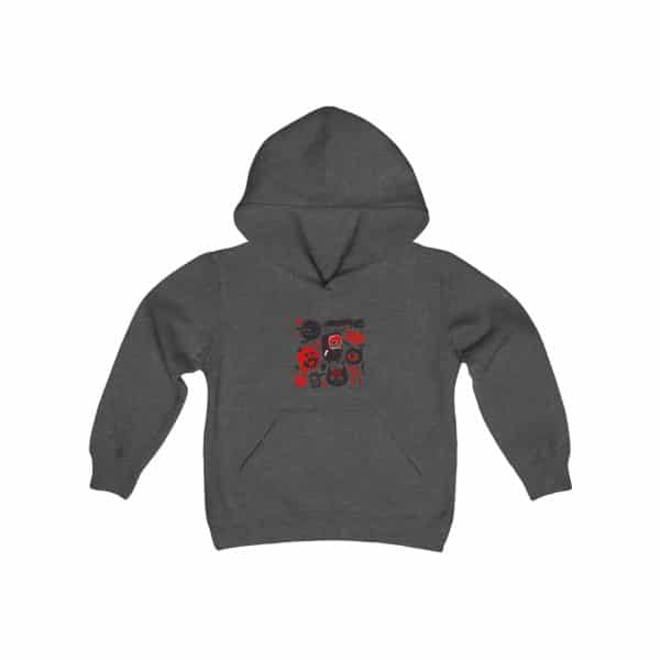 Monsters Set Youth Heavy Blend Hooded Sweatshirt - Image 11