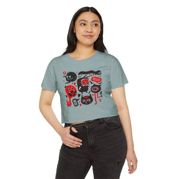 Monsters Set Women's Festival Crop Top - Image 18