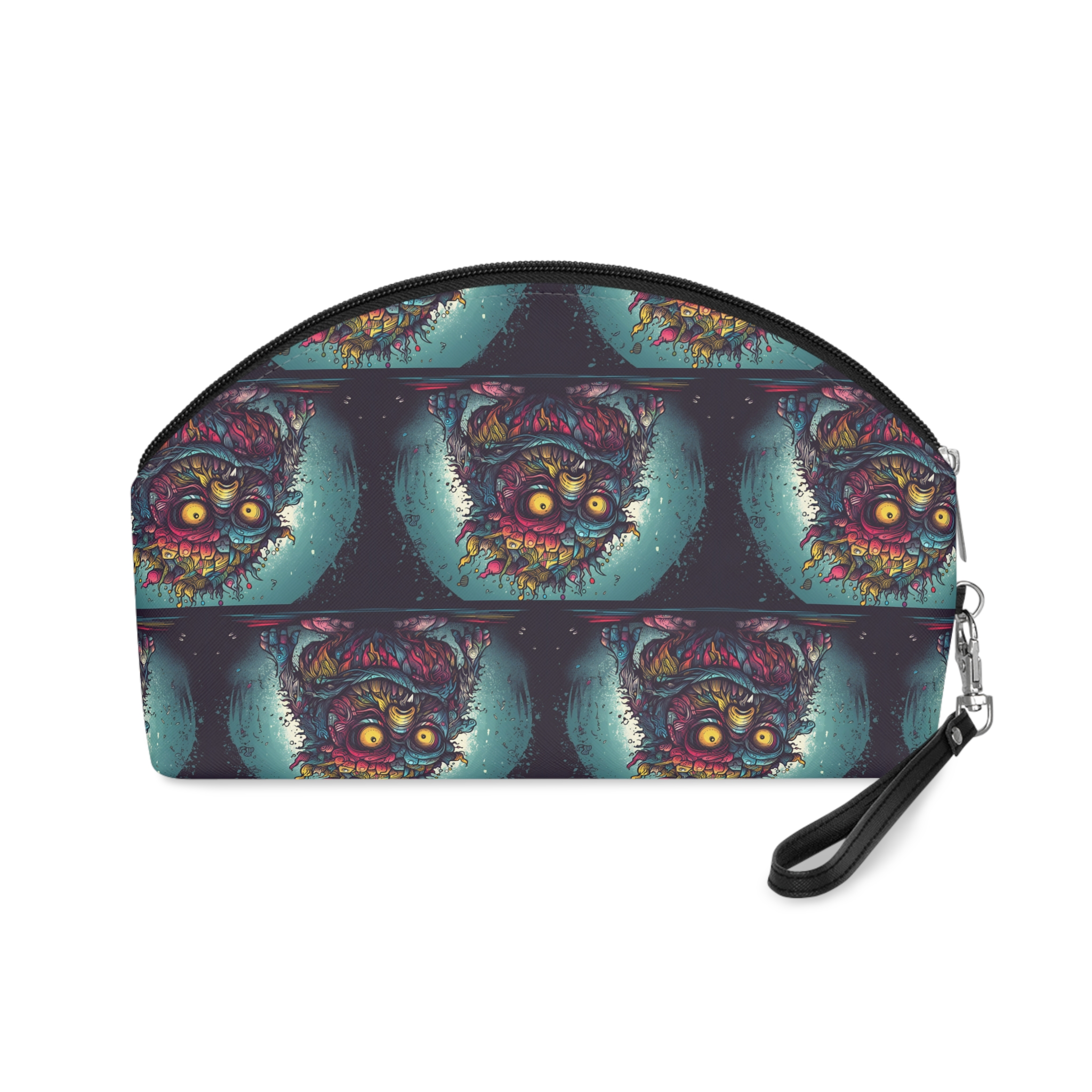 Monstruo Misterioso Ilustracion Dibujada Mano Colorida Diseno Tatuajes O Camisetas Makeup Bag - Image 2
