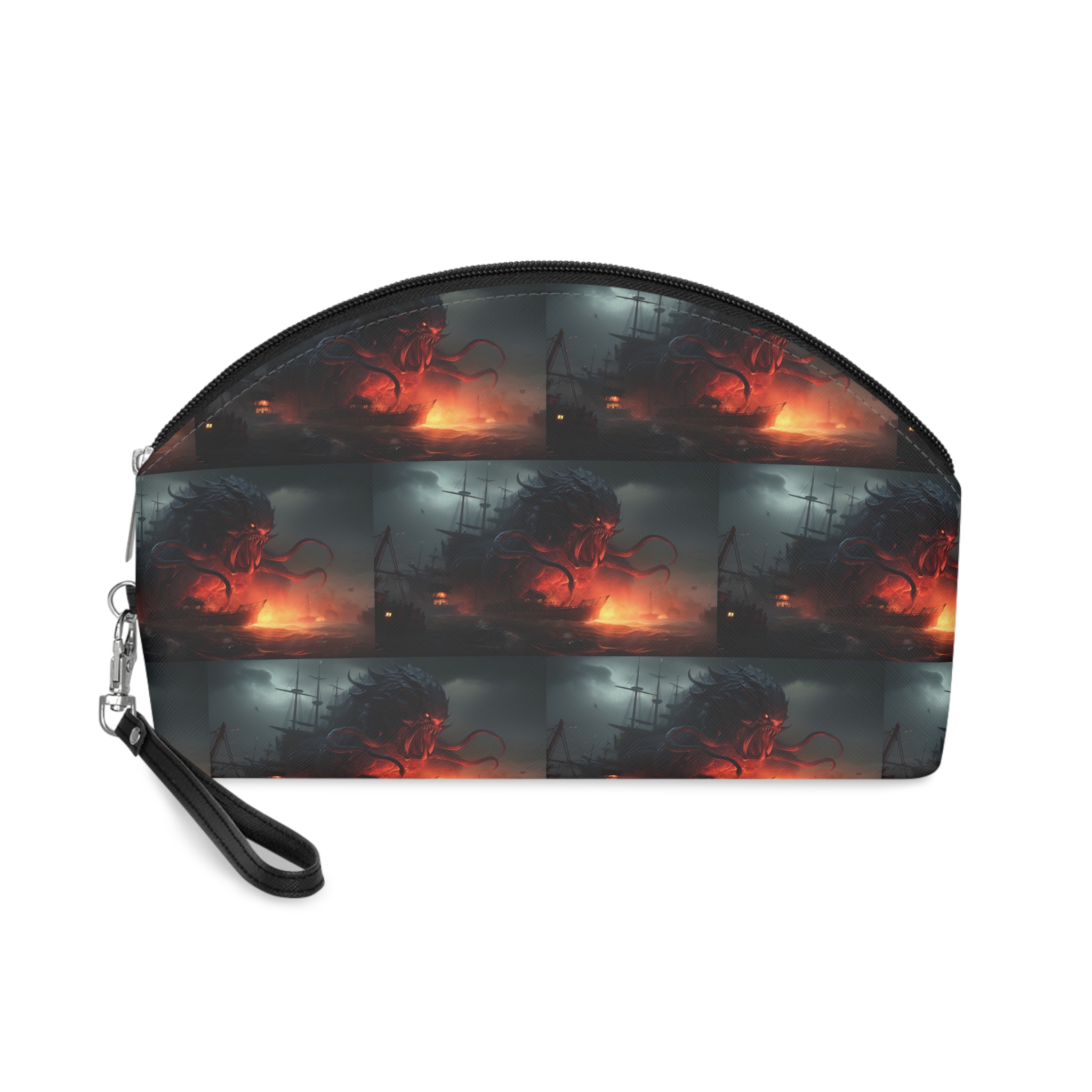 Monstruo Gigante Tentaculos Barco Oceano Makeup Bag